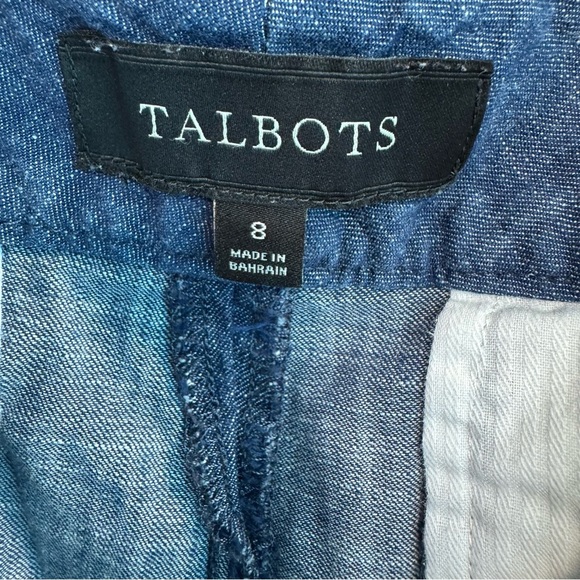 Talbots Blue Bermuda Shorts Lightweight Chambray - Picture 4 of 4